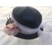 VTG Street Smart Betmar s Fedora Hat Black With Pearls Rose Flower Sz Small  eb-98765827